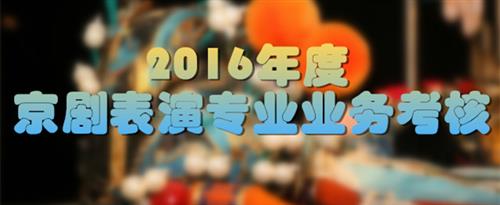 肏逼精品国家京剧院2016年度京剧表演专业业务考...